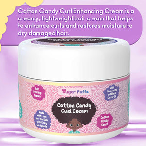 Our Cotton Candy Curl Cream is perfect for kiddie curls! This lightweight curl cream defines dry brittle curls without weighing them down.